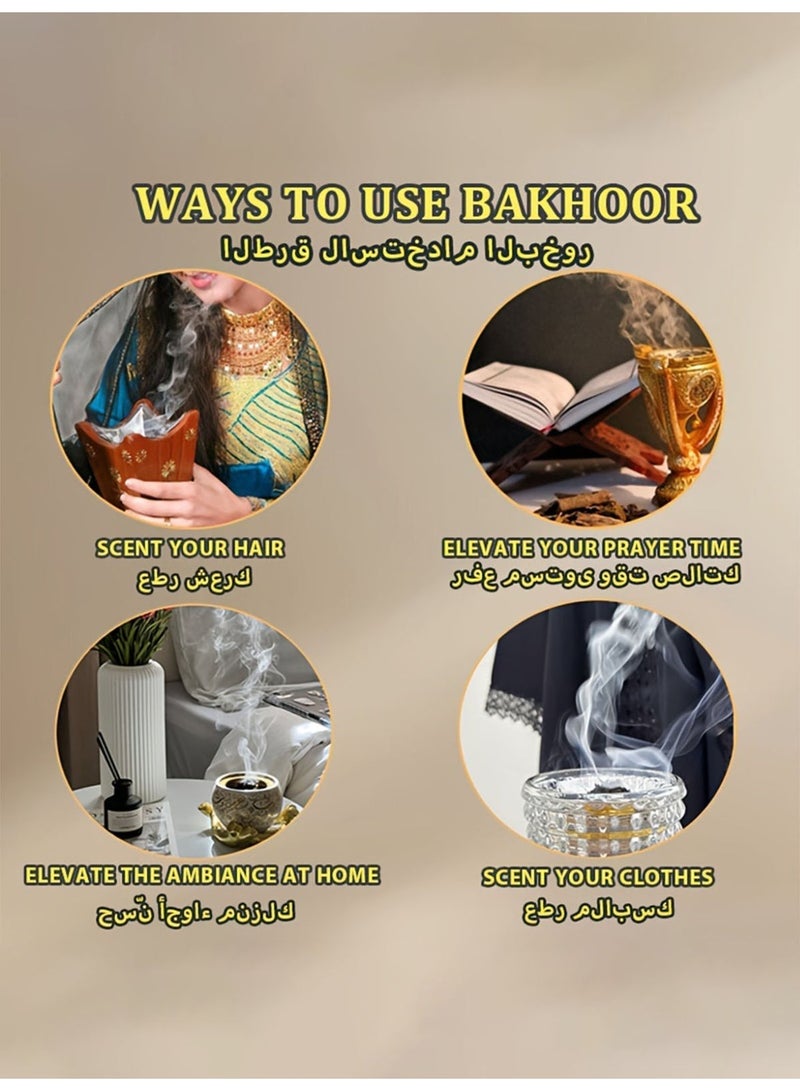 أود أل سعود بخور عود مسك 80 جرام، علبة هدايا، عطر يدوم طويلاً، مثالي للصلاة والعبادة والاحتفالات - Image 5